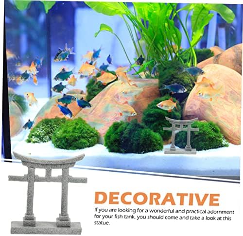 JOJOFUNY 6 парчиња Torii Chrine Tank Fish Јапонски украси песочни украси модел пејзаж скулптура аквариум за порта микро декорација