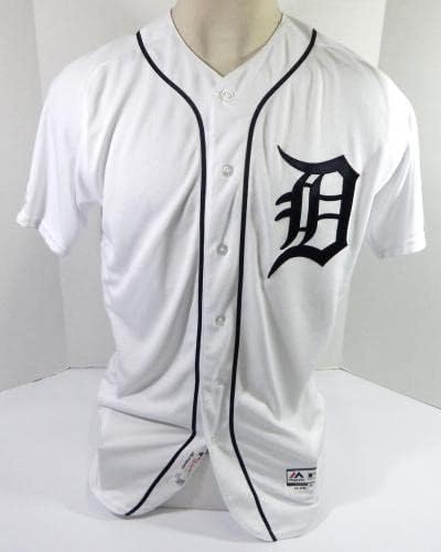 Детроит Тигерс Нико Гудрум 28 игра издадена бела маичка MLB 150 лепенка 42 69 - Игра користена МЛБ дресови