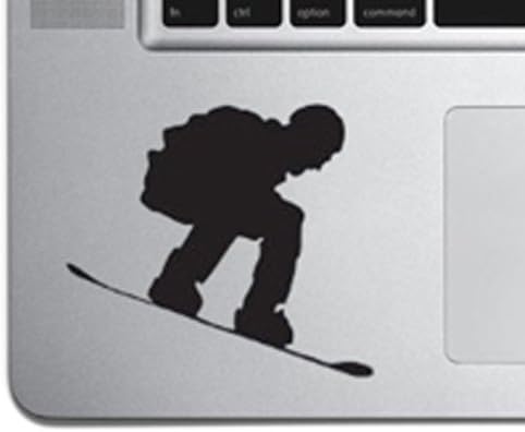 Трик за сноуборд 5 - Конкурентен планински спуст - 3 црна винилна декларација за рампа на зглобот MacBook и друг лаптоп