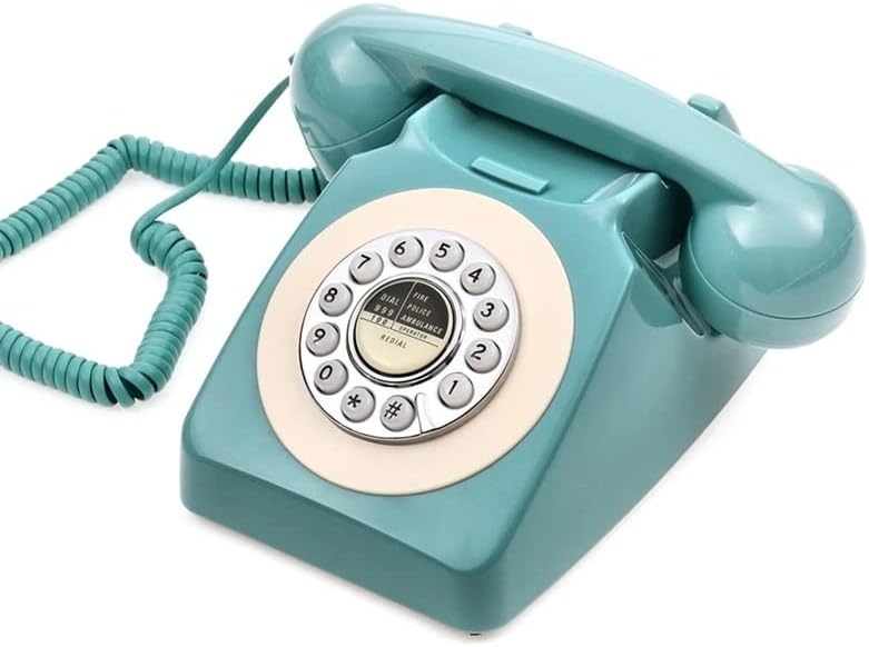 Старомоден телефонски телефон со старомоден телефонски ретро ретро домашен телефон фиксен телефон мини-клуч телефонска соба декорација