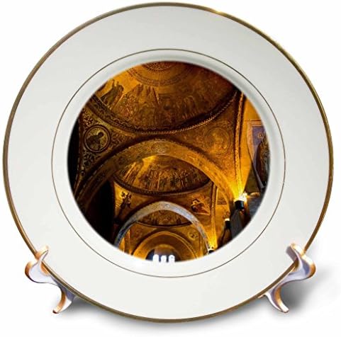 3Д розово злато куполен таван на катедралата Св Маркс-Вент Италија порцеланска плоча, 8 “