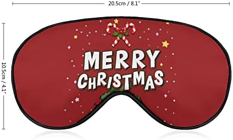 Среќна Божиќна bellвонче за спиење маска за спиење маски за слепи очила со прилагодлива еластична лента за затемнување на светло за