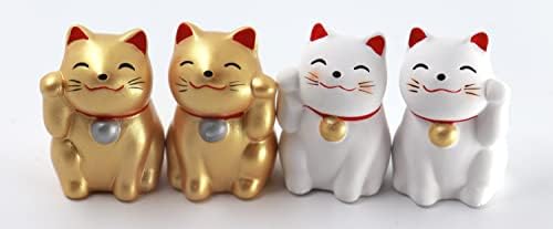 Јапонија среќна мачка Манеки Неко, повикувајќи се на мачка злато десно омикуџи, јапонско богатство, се лизга фенгшуи, среќа со среќа