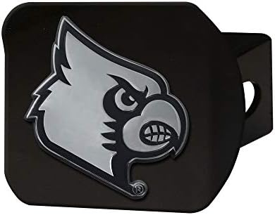 FanMats 21034 Louisville Cardinals Black Metal Hitch Cover со метал хром 3D амблем