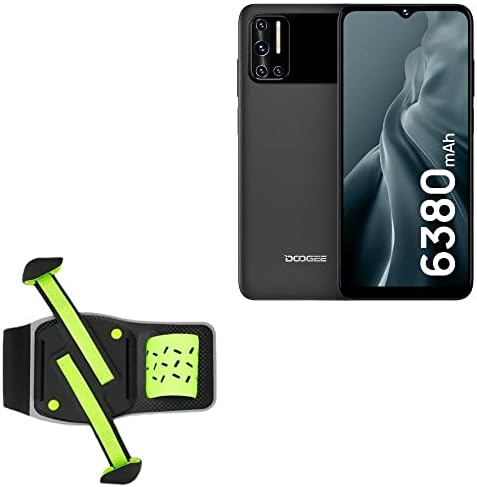 Фолч на Boxwave For Doogee N40 Pro - FlexSport Armband, прилагодлива амбалажа за тренинг и трчање за Doogee N40 Pro - Stark Green