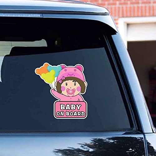 Ипрокиу цртан филм бебе налепница на одборот за автомобили симпатично бебе и балон деца на одборот на прозорецот за автомобили