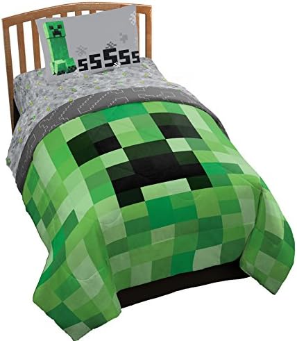 Џеј Франко Minecraft Creeper 4 Парче Близнак Кревет Во Собата
