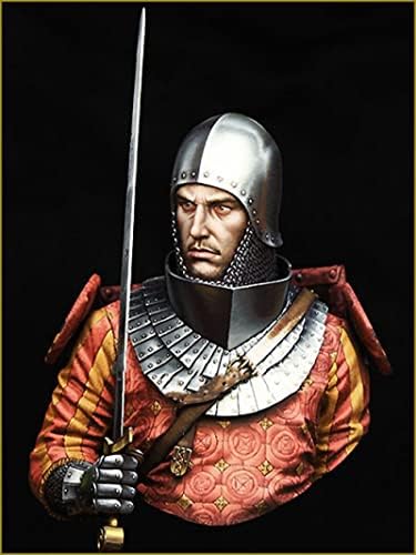 Гудмоел 1/10 Втора средновековна фигура на витез смола модел / необјавен и необоен војник умирачки комплет / LW-8396