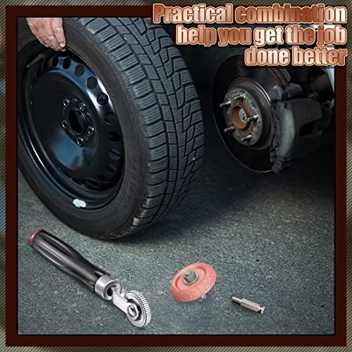 2 парчиња алатки за закрпи за гуми, ролери за лепења од гуми и тампон со тампон на гуми во гума, тркало за мелење на главата за мелење на главата