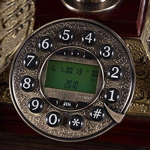 PDGJG Антички телефон, фиксен дигитален гроздобер телефонски класичен европски ретро фиксна фиксна прилагодлива со дојдовен повик со еден копче