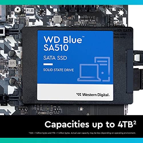 Западен Дигитален 250GB WD Blue SA510 SATA Внатрешен Погон НА Цврста Состојба SSD-SATA III 6 Gb/s, 2.5 /7mm, До 555 MB/s-WDS250G3B0A