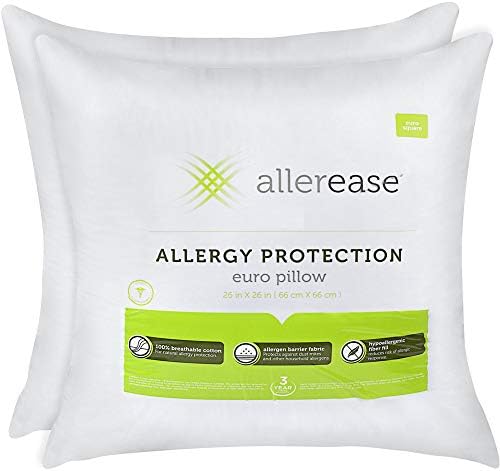 Алереаза Заштита Од Алергија На Памук Хипоалергична Евро Перница, 3-Годишна Гаранција, Машина За Перење