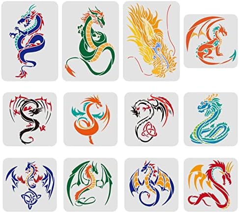 ПРСТ ИНСПИРИРА 12 Парчиња Змеј Матрици Цртање Сликарство Шаблони Поставува Пластични Летање Змеј Цртање Сликарство Матрици Змеј Дефиниција
