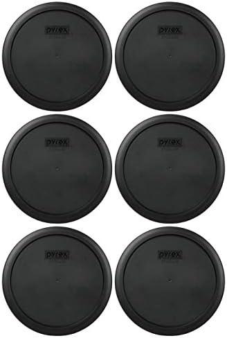 Пирекс 7402-компјутер 6/7 Чаша Црн Круг Пластичен Капак За Складирање Храна, Направен Во Сад-4 Пакет