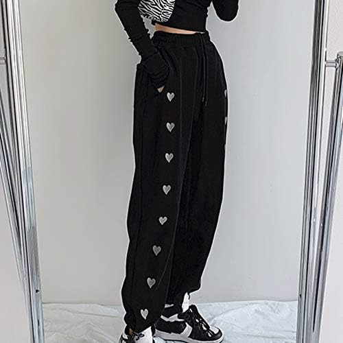 Етики Бизнис Обични панталони за жени Јога Високи панталони со половината, печатено модни широки долги обични дами лабави