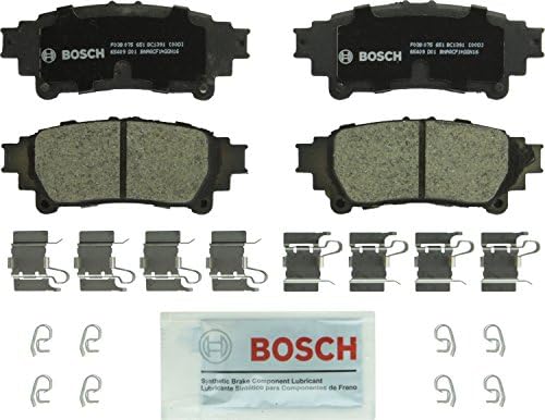 BOSCH BC1391 Подложни за сопирачки на сопирачките на керамички диск со тивкост - компатибилен со Select Lexus GS200T, GS350, GS450H, IS200T, IS250, IS300, IS350, RC350, RX350, RX450H; Тојота Хајлендлер, Приус,