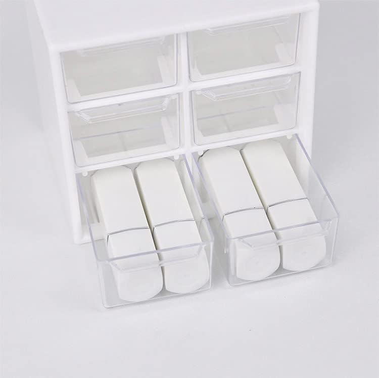 Кутија За Фиоки За мини Десктоп 6 Решетка Пластична Маса Организатор Канцелариски Материјали И Кутија За Складирање Накит За Канцеларија, Училиште,
