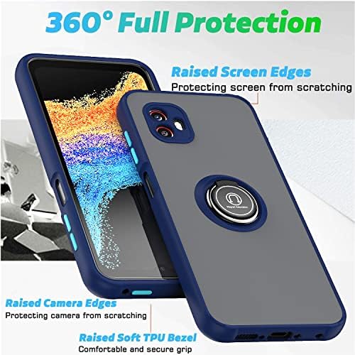 KWEICASE За Samsung Galaxy Xcover 6 Pro, Samsung Xcover 6 Pro Случај Со Држач За Прстен Магнетни Kickstand Galaxy Xcover 6 Pro