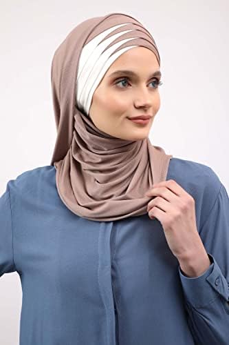 Дизајн на Ајша Хиџаб Муслимански марами за жени,%100 памук го пренасочуваат маичката Шал Турбан, 2-боја