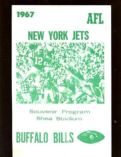 1967 АФЛ Програма Бафало Сметки Во Њујорк Авиони Со Џо Намат Пред Насловната Страница-Нфл Програми