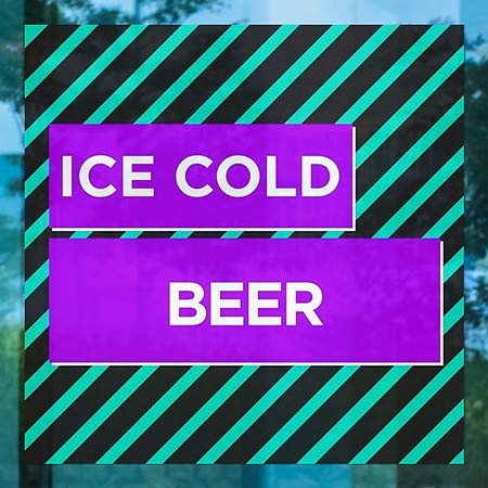 CGSignLab |Мраз Ладно Пиво-Модерен Блок Прозорец Прицврстување | 5x5