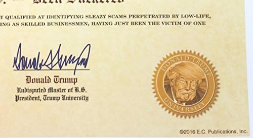 Трамп Универзитетот Бс Сертификат преку Луд Списание плус 2 Браник Налепници