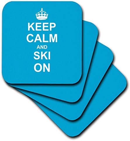 3дроза Бидете Смирени И Скијајте На-Сино продолжете Со Скијање - Хоби или Професионални Скијачки Подароци - Забавен Смешен Хумор - Меки Подлоги,