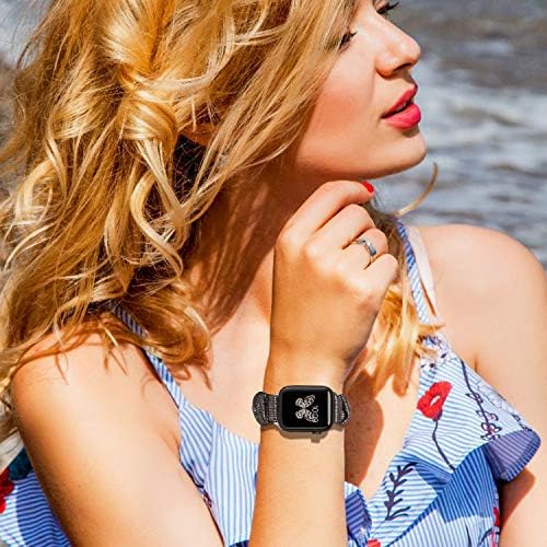 Pantheon Scrunchie Watch Band For Women-Scrunchie Apple Watch Band ткаенина мека ткаенина зглобот-скринџа