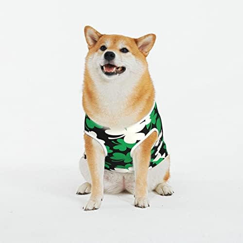 Памучни кошули за миленичиња Св.Патрик-дневно-зелено кловер костуми за кученца кучиња мачка пижами меки кучиња