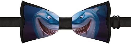 Weedkeycat А жестока ајкула Смешна вратоврска пред-врзана формална лак врски Прилагодливи лакови печатени за мажи