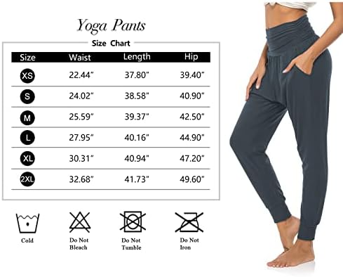 Dibaolong женски јога џемпери лабави тренингот џогери панталони удобни дневни панталони со џебови
