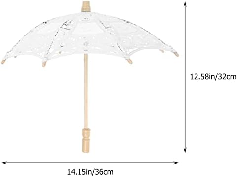 Тенсикоко 50см чадор со бела чипка чадор чадор за свадби гроздобер украси