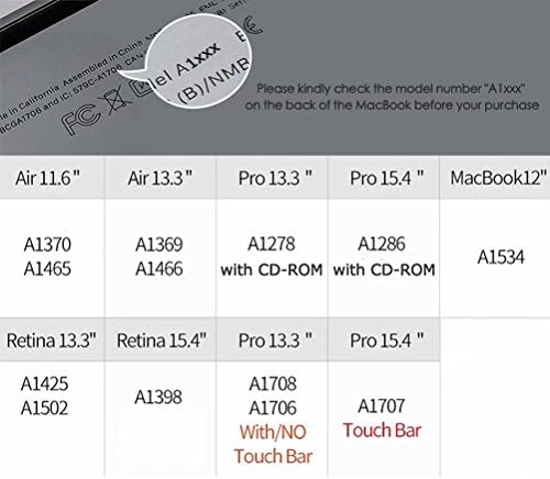 Налепници на MacBook, Maetek Отстранлив винил декорации налепница кожа, еколошки водоотпорни налепници за Apple Mac Pro 13