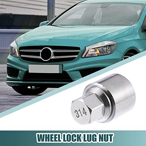 Acropix Car 314 Key Lug Lug Nut Removal Key одговара за Mercedes -Benz - Пакет со 1 сребрен тон