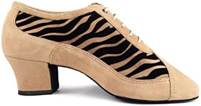 Чевли за вежбање Portdance PD703 Мода - Боја: Камила/Тигар -шема - направена во Португалија