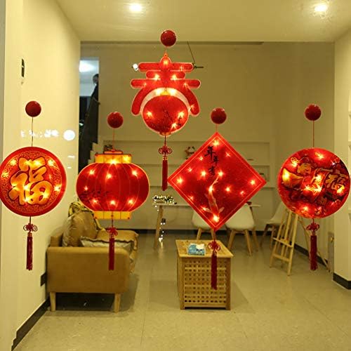 Божиќни украси за новогодишни кинески новогодишни осветлувачки приврзоци 2021 кинески пролетен фестивал риба украс предводена