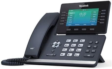 Yealink SIP-T54W IP телефон [10 пакет] 16 VoIP сметки. 4,3-инчен дисплеј во боја. USB 2.0, 802.11AC Wi-Fi, двојна порта Гигабит Етернет, 802.3af POE, адаптер за напојување не е вклучен