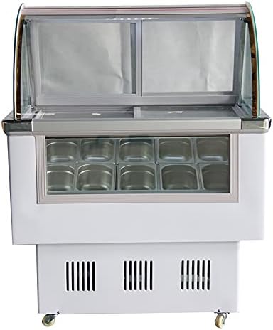 Хајвнн Комерцијален тврд сладолед Витрина 10 тава Gelato Dipping Cabine Fember Display Case 220V Бело