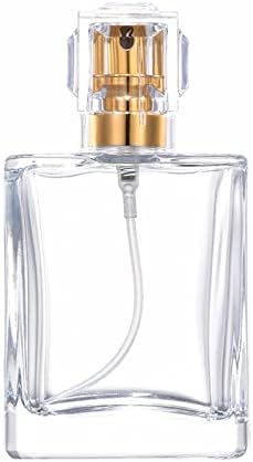 Ysljsm 2-пакет од 50 ml чисти стаклени шишиња со парфеми, шише за спреј за парфеми што може да се надополни, диспензерот за парфеми,