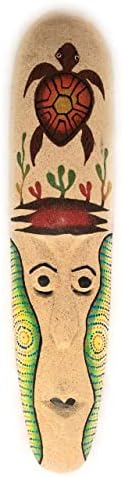 Песок Тики Маска 20 w/Желка-Декоративна Примитивна Уметност / #wib370750b