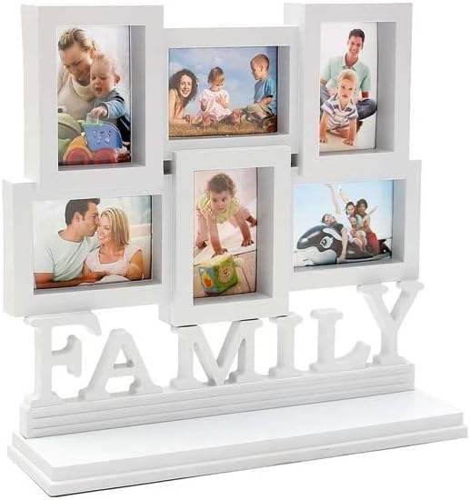 Зијбм семејна меморија фото рамка пластична wallид што виси приказ на слика 6 мултифункционална фото рамка wallид домашна декорација