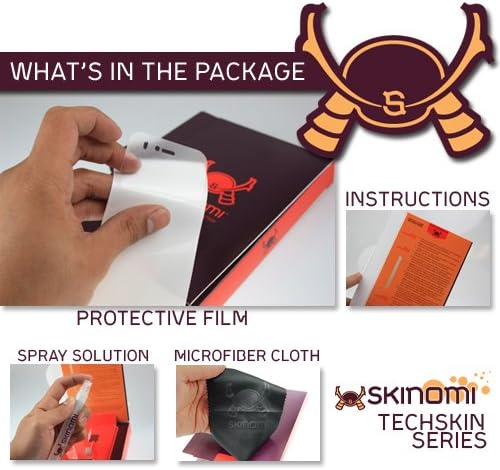 Заштитник на екранот Skinomi компатибилен со HTC Titan II Clear Techskin TPU Anti-Bubbul HD HD филм