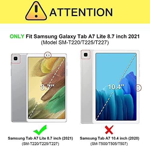 Азси Случај За Samsung Galaxy Tab A7 Lite 8,7 Инчи 2021 , Тенок Тежок Отпорен На Удари Солиден Заштитен Случај Со Големо Влијание За Samsung Galaxy Tab A7 lite 8,7 2021