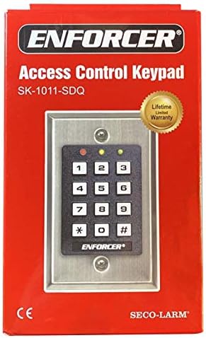 Тастатурата за контрола на пристапот за пристап SECO-LARM SK-1011-SDQ, до 1.000 можни кодови за корисници, излез може да се
