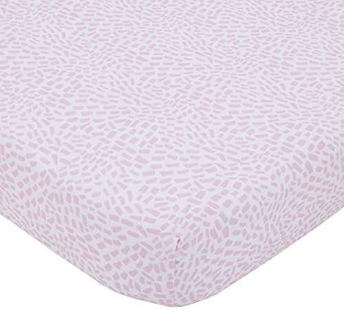 Nojo Мала loveубов розова, аква, сива и роза меур точка - сет за постелнина од 3 парчиња креветче - утешен, вграден кревет за