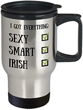 Ирска Патување Кригла Ирска Гордост Секси Паметни Смешни Подарок За Кафе Чај Чаши 14оз Нерѓосувачки Челик