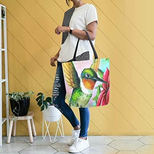 Алаза Хамингберд платно торба торба со врвни рачки чанти големи количини за еднократна употреба чанти памучни торби за рамо за жени за жени патуваат работа за купу