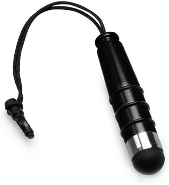 Lava Z66 Stylus Pen, Boxwave® [Mini капацитивен стилус] Мал гумен врв капацитивен стилус пенкало за лава Z66 - млаз црна