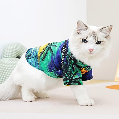 Облека за миленичиња за мали кучиња машки дизајнер изгледаат миленичиња летни печатени миленичиња маички дишечки плажа кученца кошула џемпер за мала мачка
