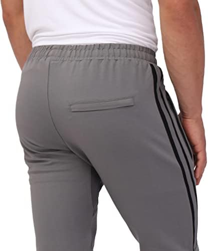 SCR Sportswear Mens Pranging Pantans Pantans Joggers Sweatpants со џебови од патент 30/33/36 Inseam Tald